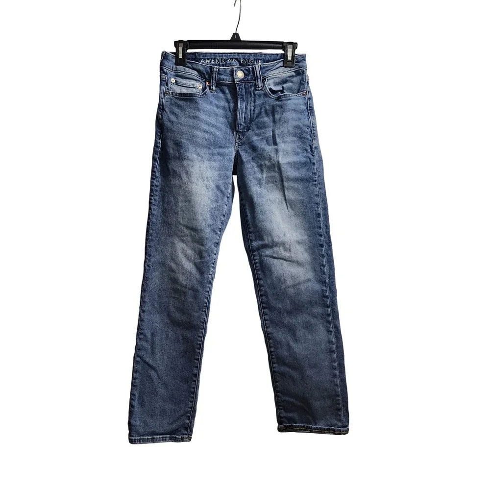American Eagle Outfitters Men’s Slim Straight Jeans - Light Blue Wash